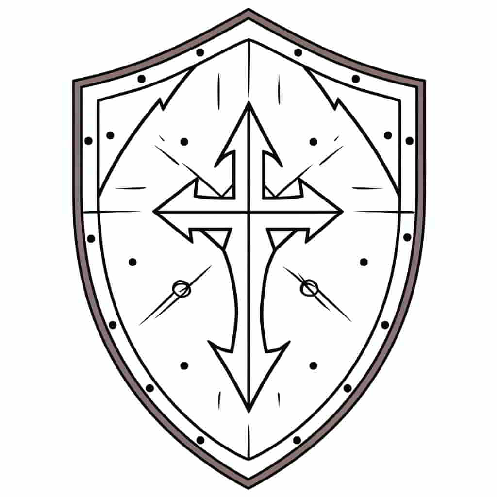 escudos medievales para colorear e imprimir