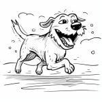 dibujo de perro para pintar gratis