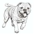 dibujos de perros bulldog para colorear