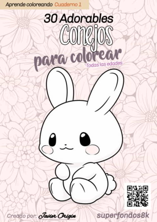 30 bonitos conejos para colorear estilo Kawaii