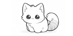 dibujos de gatos para colorear kawaii